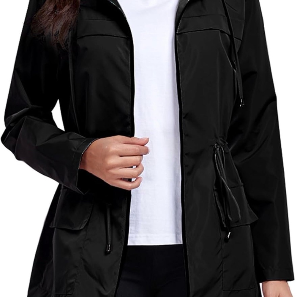 NWT Black Rain Jacket